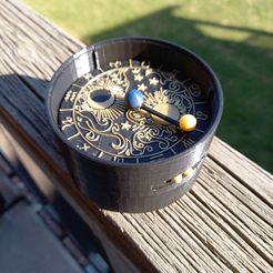 20230611_175539.jpg Free 3D file Jewelrybox with an astronomical clock・3D print design to download