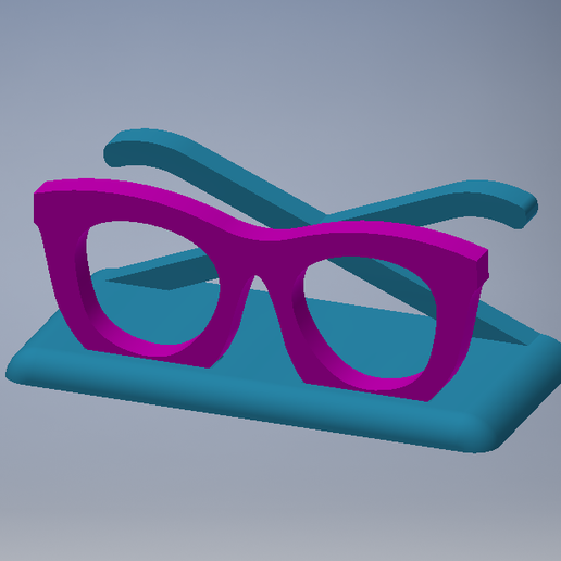 Glasses business card holder - 3D model önizlemesi