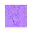Cute Bunny_Front_200x200.stl Cute Bunny in the Rain - WALL ART - HUEFORGE - FILAMENT PAINTING