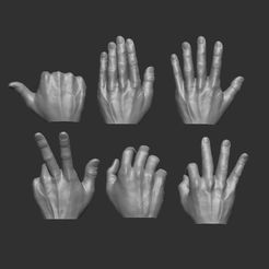 1.jpg Set 2 of naked hands - 6 naked hands for mcfarlane figures