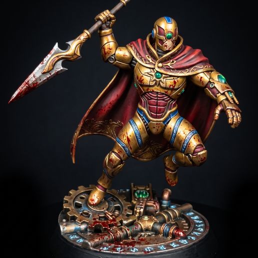 Warforged Champion – Fantasy Miniature STL (32mm Tabletop RPG)