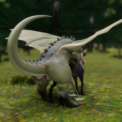1.png Fichier OBJ gratuit Dragon sur centaure・Design pour imprimante 3D à télécharger