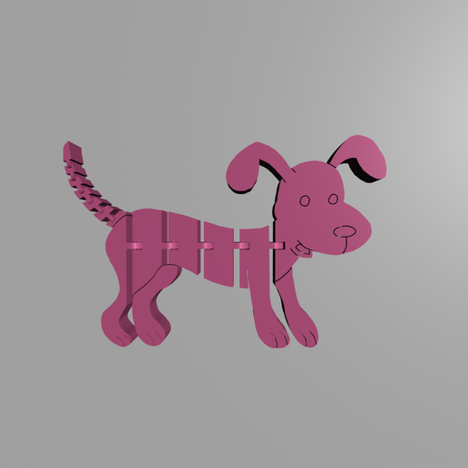 flexi dog 3D model
