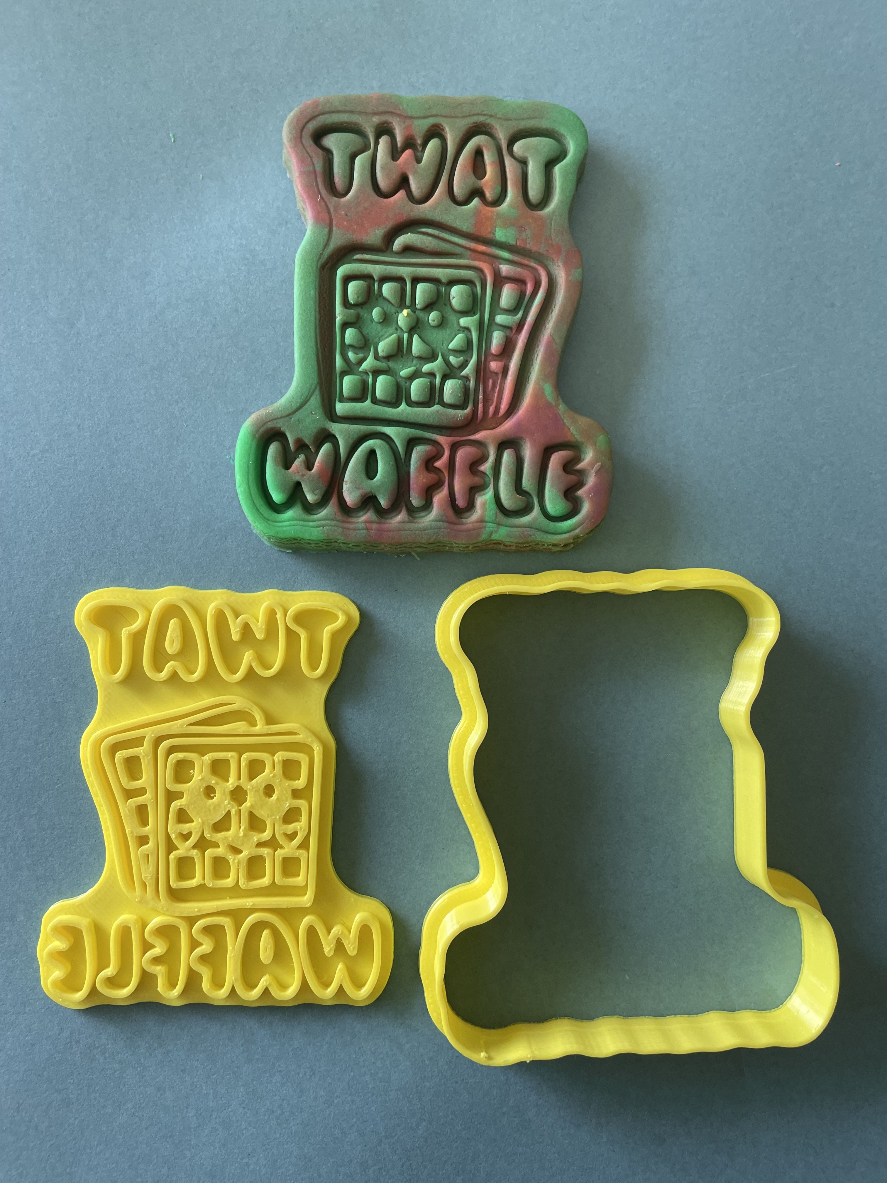 3D file Twat waffle cookie cutter・3D printing design to download・Cults