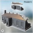 1-PREM.jpg Damaged building with two stairway entrances, bricked-up windows, and multiple chimneys (24) - Modern WW2 WW1 World War Diaroma Wargaming RPG Mini Hobby