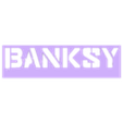 GRF BANKSY SETS 3.stl BANKSY SET BANKSY STICK AND KEYRINGS 3D graffiti - STENCIL - 3 MODELS 16 FILES EASY PRINTING WITHOUT SUPPORTS