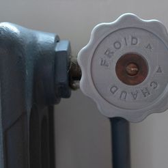 DSCF1449.JPG Download free STL file Old cast iron radiator valve knob • 3D print design, Altocumulus