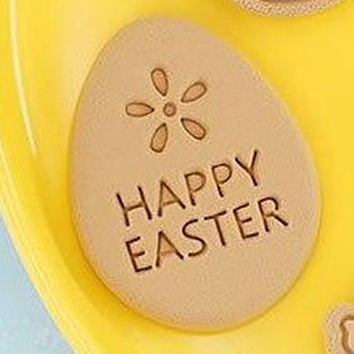 Cookie cutter easter egg happy easter 3D model