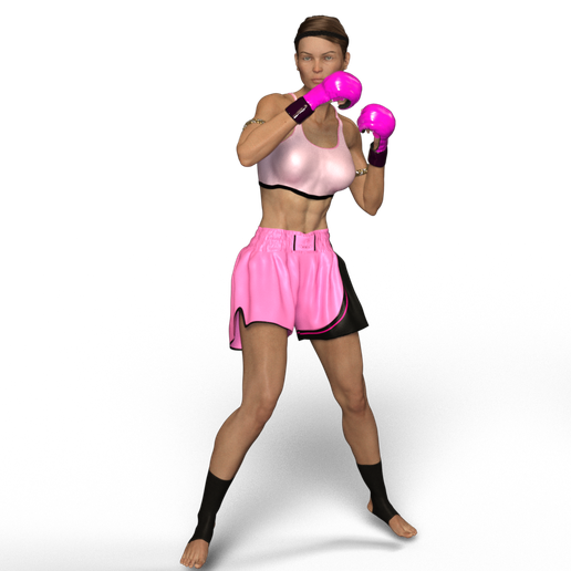 MUAY THAI GIRL 4 3D model