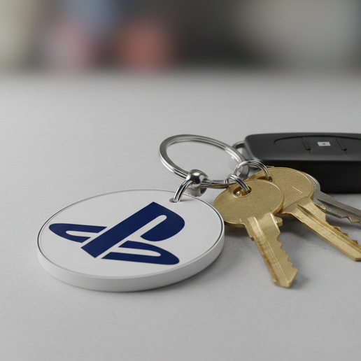 Playstation Logo Keychain