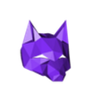 wolf.stl wolf mask low poly