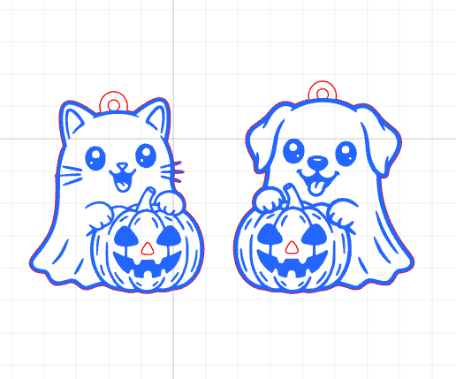 halloween cute cat and dog svg