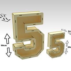 5x2_modelo-3d_render-03.jpg 3D NUMBERS DESIGNS FOR LASER CUT & CNC ROUTER