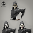 7.png GHOSTFACE BUST 3D PRINT