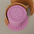 9.png Verzierte Torte STL - Silikonform Master Modell