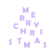 Christmas Tree Hanging Letters Thin.stl Christmas Tree Hanging Sign