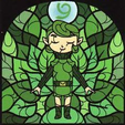 Saria_(The_Wind_Waker) - Copie.png Lithophane Stained glass Zelda Saria stained glass
