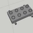 Pièce 8x - support voiture - 1.png Lego duplo - Wheel stand - wheel support