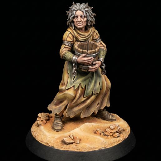 FREE NPC Refugee Slave – Fantasy Miniatures (32mm STL for Tabletop RPG) 3D model