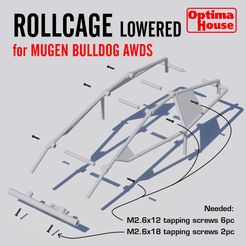mugen-bulldog-rollcage-lower.jpg Rollcage lowered for Mugen Bulldog AWDS