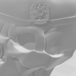 04-Skull-Fjg.png STL file Skull German Armed Forces Beret Feldjäger FJg MP Military Police・3D printer model to download
