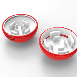 Pika-Ball-1.10.png OBJ file Pokeball grinder ready to print・3D print design to download, nanomazzaferro
