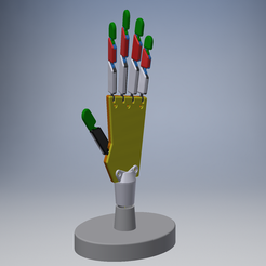 FullAssembly.png Archivo 3D gratis Expositor de mano articulada para guante de atrezzo・Plan para descargar y imprimir en 3D