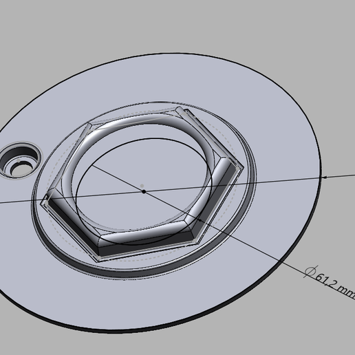 Steel central disc cover 159mm 3D model