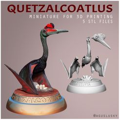 QUETZALCOATLUS @AGUSLUSKY Pterosaur Quetzalcoatlus Miniature