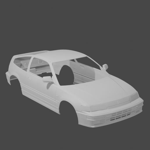 1991 onda CRX Si RC Body Shell (1:10 Scale)