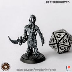 PRE-SUPPORTED PATREON Archivo 3D Cazador de demonios elfo de pie・Modelo para descargar e imprimir en 3D