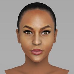 untitled.105.jpg 3D file Beautiful afroamerican woman bust for full color 3D printing ready TYPE4・Model to download and 3D print