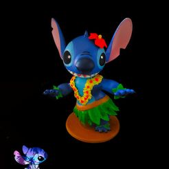 Stitch_01_alt.jpg Archivo STL Puntada Bailarina Hula・Modelo para descargar y imprimir en 3D