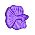 bettafish_base.stl Jelly Candy Betta Fish Molding - Gummy Mould