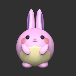 1.jpg STL file kawaii bunny・3D printing design to download