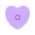 STL - Valentine Heart Clicker 1 - Bestie - Top Heart.stl Conversation Heart Clicker / Valentine Heart Keychain / Fidget - No AMS - Commercial License Included