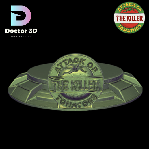 🐉 Attack of the Killer Tomatoes -tomate exterminador-figura+base