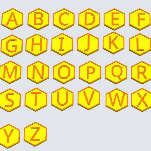 drukletters honingraat