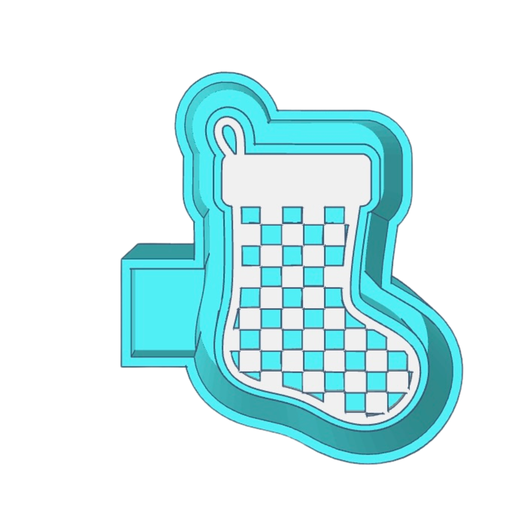 Checkered Print Stocking Freshie Housing STL - 3D model önizlemesi