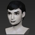 28.jpg Audrey Hepburn black and white bust for full color 3D printing