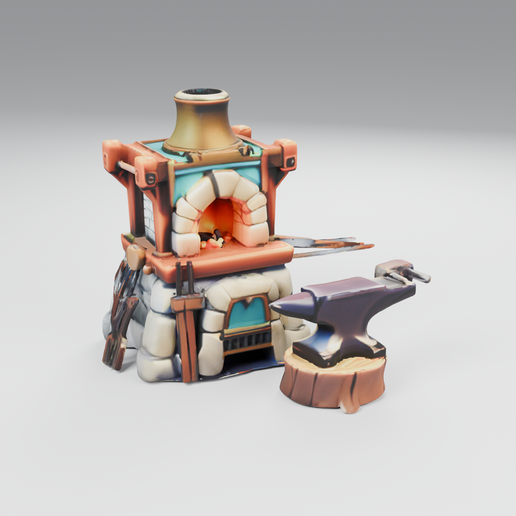 Blacksmith Forge - Fantasy RPG Prop