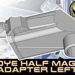 DYE HALF MAG ADAPTER LEFT STL file UNW ME UNW DHM Left model mag adapter for Dye tactical Half mags・3D printable model to download, UntangleART