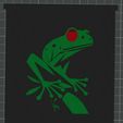 Tree-Frog-BBL-Siloutte-Sliced.jpg Tree Frog Design on Card box lid with tree frog design modeled in for easy in software painting