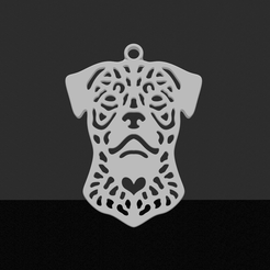 Rottweiler.png STL file Rottweiler pendant・3D printer model to download