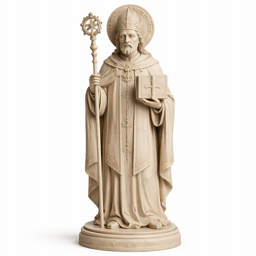 Saint Agilbert - Devotional Statue