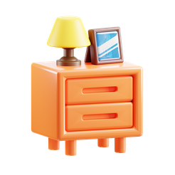 1.-Nightstand.png 3D Furniture Element Icon Vol 2