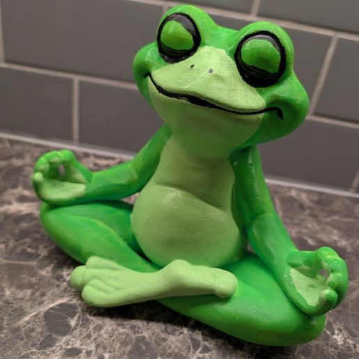 Zen Frog STL – Cute Meditation Frog 3D Printable Statue