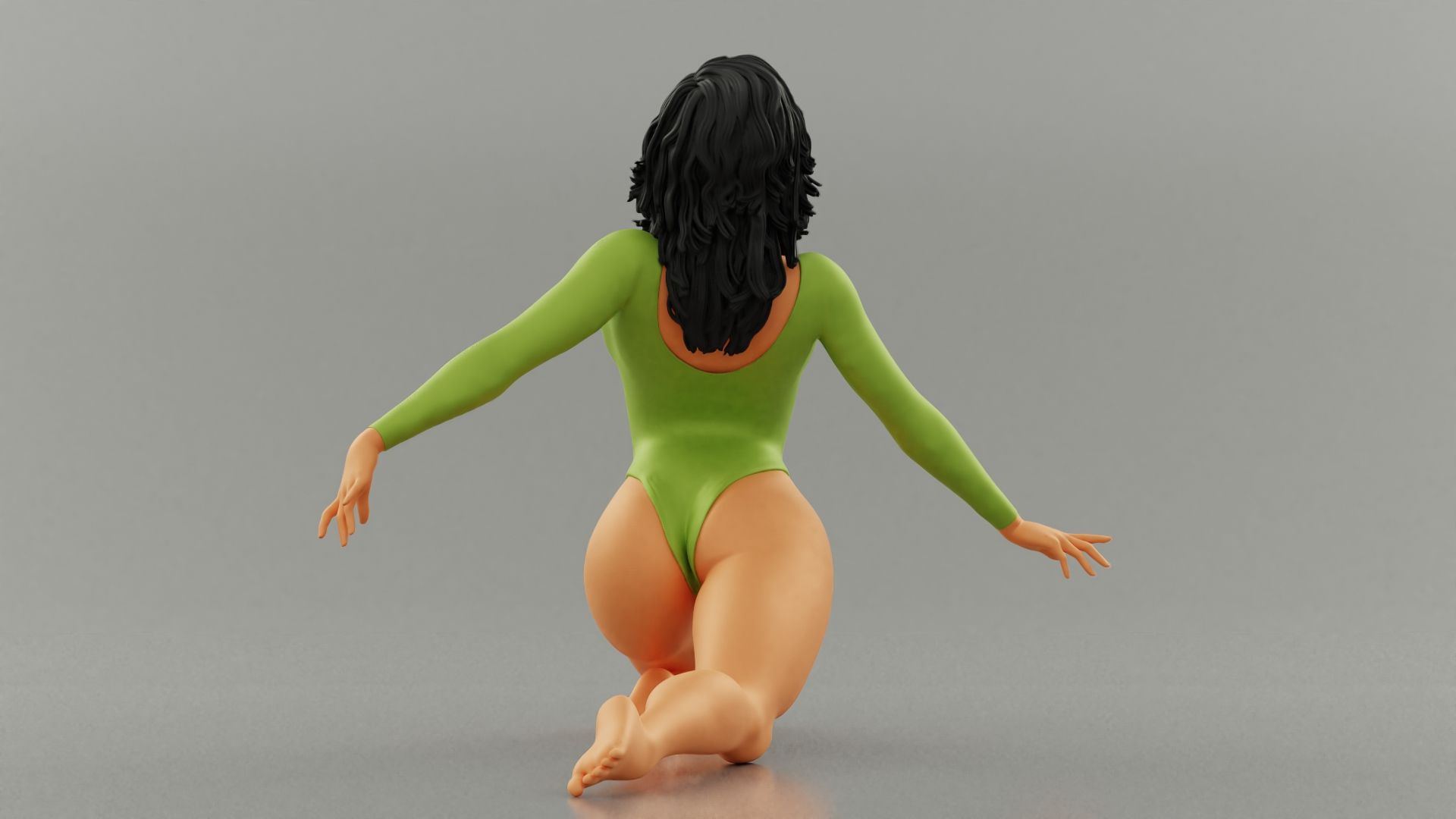 4.jpg 3D file Young Girl Doing Yoga Pose 3D Print Model・3D printer design to download, 3DGeshaft