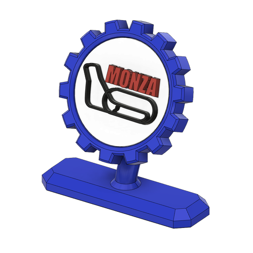 Monza Circuit Logo Stand 3D model