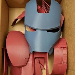 IMG_20190324_145725_1.jpg Free STL file Iron Man Mark III Helmet Separated and Oriented・3D printer model to download